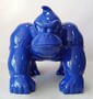 Casa Padrino XXL Deko Skulptur Gorilla Affe Blau H. 104 cm - XXL Deko Figur 