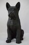 Casa Padrino XXL Deko Skulptur Hund Bulldogge Matt Schwarz H. 170 cm 