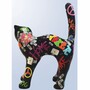 Casa Padrino XXL Deko Skulptur Katze Schwarz / Bunt 114 x H. 148 cm - Dekofigur