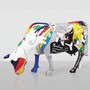 Casa Padrino XXL Deko Skulptur Kuh Bunt 220 cm - Lebensgro�e Garten Figur