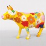 Casa Padrino XXL Deko Skulptur Kuh Gelb / Bunt 220 cm - Lebensgro�e Garten Figur 