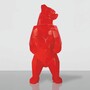 Casa Padrino XXL Deko Skulptur B�r Rot H. 190 cm - Abstrakte Deko Figur