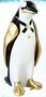 Casa Padrino XXL Deko Skulptur Pinguin Wei� / Schwarz / Gold H. 170 cm 