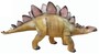 Casa Padrino XXL Deko Skulptur Dinosaurier Stegosaurus Beige / Grau 100 cm - Garten Deko Figur 