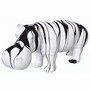 Casa Padrino XXL Deko Skulptur Nilpferd Wei� / Schwarz 175 cm - Lebensgro�e Garten Figur 