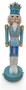 Casa Padrino XXL Deko Skulptur Nussknacker K�nig T�rkis / Rosa / Gold H. 200 cm - Weihnachts Deko Figur