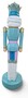 Casa Padrino XXL Deko Skulptur Nussknacker K�nig T�rkis / Rosa / Gold H. 200 cm - Weihnachts Deko Figur