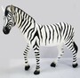Casa Padrino XXL Deko Skulptur Zebra Wei� / Schwarz 185 cm - Lebensgro�e Garten Figur 