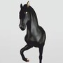 Casa Padrino XXL Deko Skulptur Pferd auf Sockel Schwarz / Gold H. 255 cm