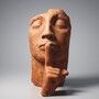 Casa Padrino Deko Skulptur Rost H. 140 cm - Gro�e Glasfaserlaminat Deko Figur - Wohnzimmer & Garten Dekoration