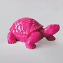 Casa Padrino XXL Deko Skulptur Schildkr�te Pink 196 cm - Riesige Deko Figur 