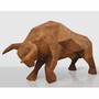 Casa Padrino XXL Deko Skulptur Stier Rost 220 cm - Lebensgro�e Abstrakte Garten Figur