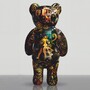 Casa Padrino XXL Deko Skulptur Teddyb�r Bunt H. 140 cm - Gro�e Deko Figur