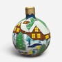 Casa Padrino XXL Deko Weihnachtsbaumkugel Bunt / Gold  60 cm - Weihnachts Dekoration 