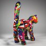 Casa Padrino XXL Garten Skulptur Katze Bunt 150 x H. 188 cm - Gro�e Garten Figur - Garten & Terrassen Deko
