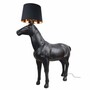 Casa Padrino XXL Stehleuchte Pferd Matt Schwarz 235 x H. 240 cm - Tier Stehleuchte 