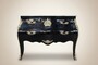 Casa Pomp��s by Casa Padrino Barock Kommode mit 2 Schubladen, Massivholz, Schwarz / Gold / Wei�, 120 x 51 x 83 cm