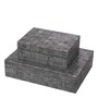 Eichholtz Box Orson S Schwarz Wei� - Deckeldose mit Karomuster