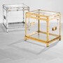 Eichholtz Flightcase Exposed Gold - Beistelltisch aus Acryl mit Messingrahmen und St�nder