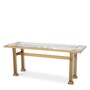Eichholtz Console Table The One Geb�rstetes Messing - Konsolentisch mit Marmorplatte