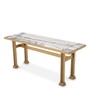 Eichholtz Console Table The One Geb�rstetes Messing - Konsolentisch mit Marmorplatte