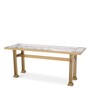 Eichholtz Console Table The One Geb�rstetes Messing - Konsolentisch mit Marmorplatte