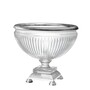 Eichholtz Bowl Burton Versilbert - Glasschale mit Metallrand auf Fu�