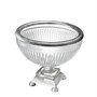 Eichholtz Bowl Burton Versilbert - Glasschale mit Metallrand auf Fu�
