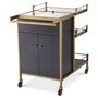 Eichholtz Trolley Eiffel Geb�rstetes Messing 94,5 x 54 x H. 83,5 cm - Servierwagen mit zwei abnehmbaren Tabletts