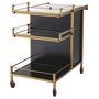 Eichholtz Trolley Eiffel Geb�rstetes Messing 94,5 x 54 x H. 83,5 cm - Servierwagen mit zwei abnehmbaren Tabletts