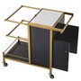 Eichholtz Trolley Eiffel Geb�rstetes Messing 94,5 x 54 x H. 83,5 cm - Servierwagen mit zwei abnehmbaren Tabletts