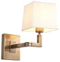 Eichholtz Wandleuchte Cambell Vintage Messing 15 x 30 x H. 28 cm - Wandlampe mit Schwenkarm und Lampenschirm