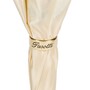 Elfenbein Regenschirm mit Zebramuster, Doppelgewebe f�r Damen - Manuelle �ffnung - 100% Polyester - Griff aus Acetat - Handmade in Italy