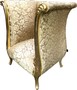 Extravaganter Pomp��s by Casa Padrino Luxus Designer Sessel von Harald Gl��ckler Gold Bouquet Muster / Gold - Pomp��ser Barock Sessel 