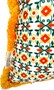 Frida Kahlo by Casa Padrino Luxus Deko Kissen mit Strass Steinen Wei� / Bunt / Orange