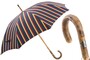 Gestreift Regenschirm aus Eschenholz f�r Herren - Handmade in Italy