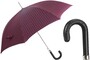 Gestreifter Regenschirm mit Ledergriff f�r Herren - Handmade in Italy