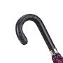 Gestreifter Regenschirm mit Ledergriff f�r Herren - Handmade in Italy