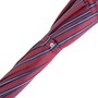 Gestreifter Regenschirm mit Ledergriff f�r Herren - Handmade in Italy