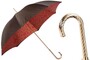 Giraffe-Print Regenschirm, Au�en Schwarz, Doppelgewebe f�r Damen - Handmade in Italy
