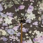 Glyzinienfarbe Regenschirm mit Blumenmuster, Doppelgewebe f�r Damen - Handmade in Italy