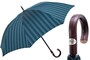 Gro� Gestreiften Regenschirm aus Kastanienholz f�r Herren - Handmade in Italy