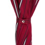 Gro� Gestreiften Regenschirm mit Ledergriff f�r Herren - Handmade in Italy
