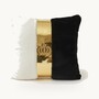 Harald Gl��ckler Luxus Deko Kissen Pomp��s by Casa Padrino Wei� / Schwarz / Gold - Gl��ckler Kissen - Designer Zierkissen - Harald Gl��ckler Designer Deko Accessoires