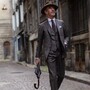 Herren Regenschirm Kastanienholz - Handmade in Italy