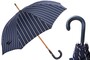 Italienisch Handgefertigt Regenschirm mit Blau Ledergriff f�r Herren - Handmade in Italy