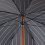Italienisch Handgefertigt Regenschirm mit Blau Ledergriff f�r Herren - Handmade in Italy