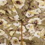 Khaki Regenschirm mit Blumen und Glitzer f�r Damen - Manuelle �ffnung - 100% Polyester - Griff aus Acetat - Handmade in Italy