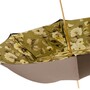 Khaki Regenschirm mit Blumen und Glitzer f�r Damen - Manuelle �ffnung - 100% Polyester - Griff aus Acetat - Handmade in Italy