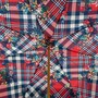 Klassischer Marine-Regenschirm mit Streifen und Blumen f�r Damen - Handmade in Italy